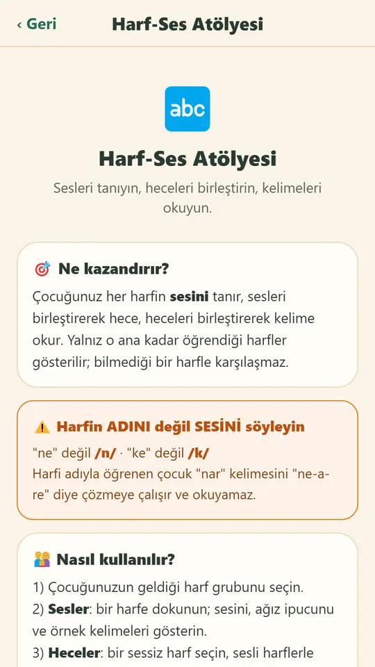 Muid Öğrenci: 1. sınıf Harf-Ses Atölyesi