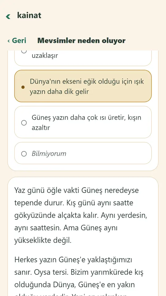 Muid Öğrenci: Muhteşem Kâinat kartlarından biri